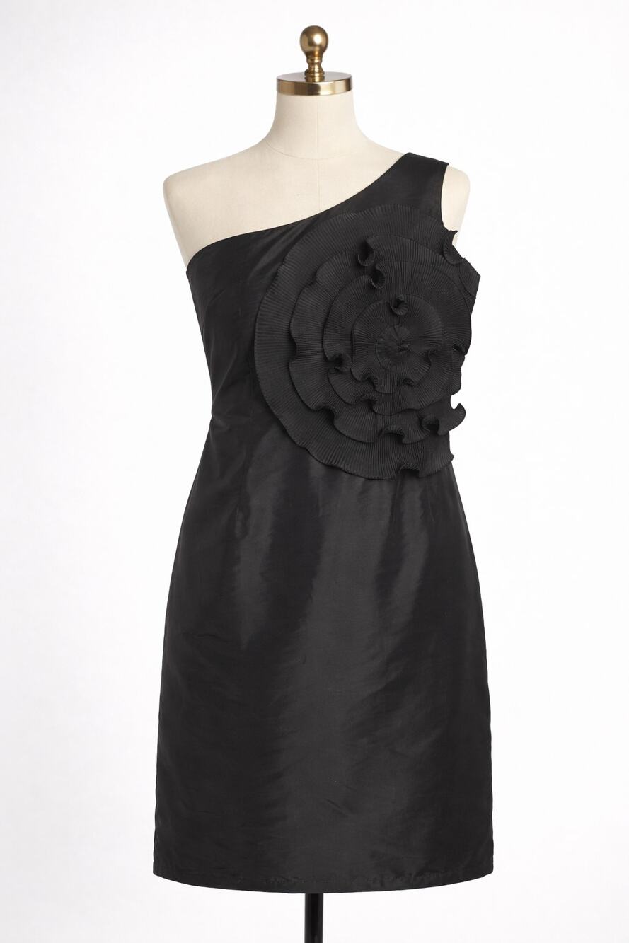 Laundry by Design | Black Floral One Shoulder Dress 10